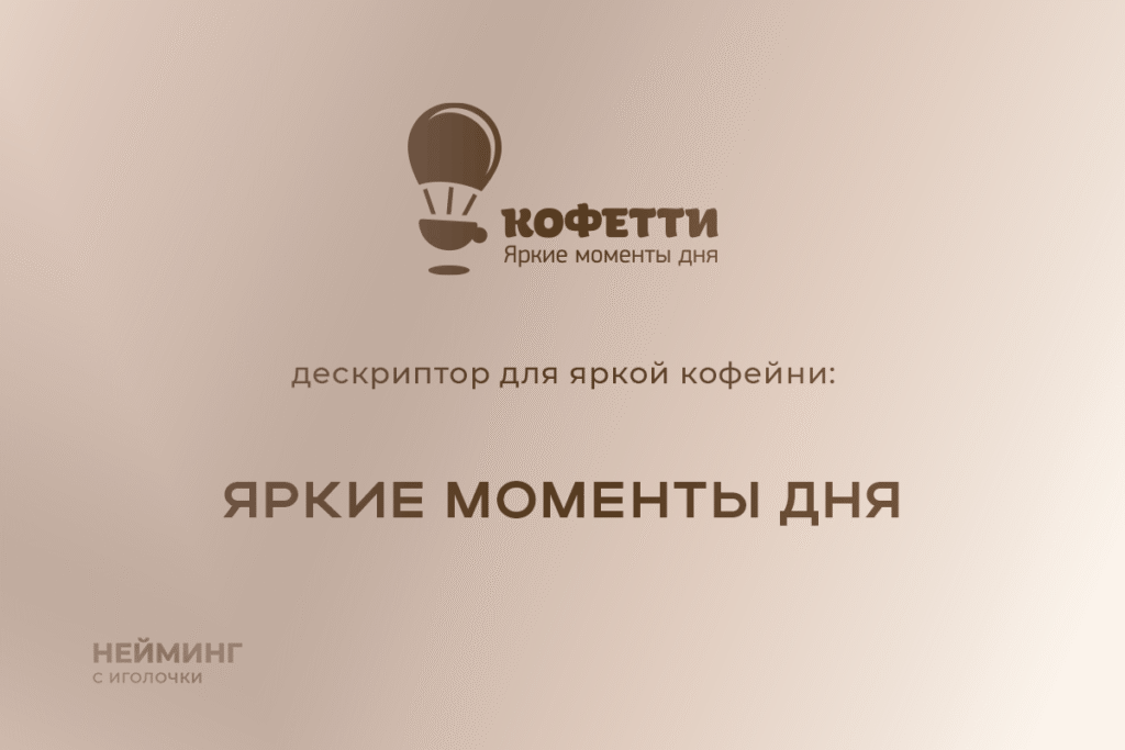 Дескриптор для кофейни